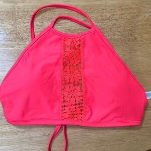 Aerie halter bikini top red medium